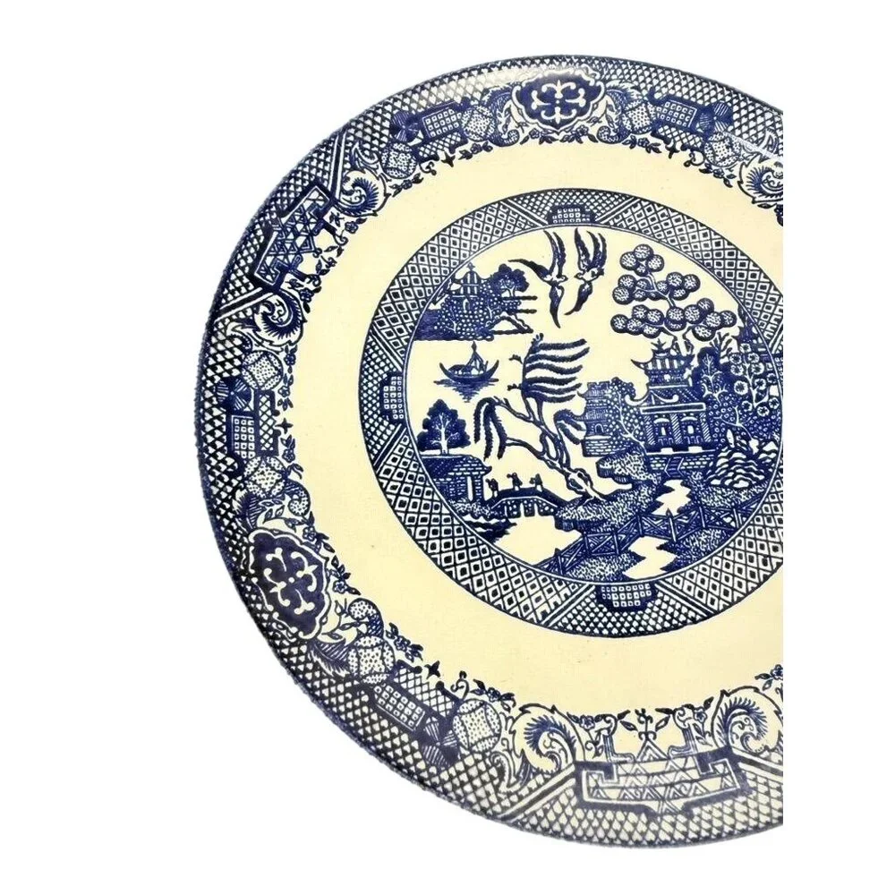 Luncheon Side Plate Vintage Blue Willow Ware Homer Laughlin Chinosiere Replaceme - Picture 3 of 16
